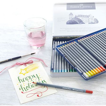 Карандаши акварельные художественные Faber-Castell "Goldfaber Aqua", 48цв., метал. коробка