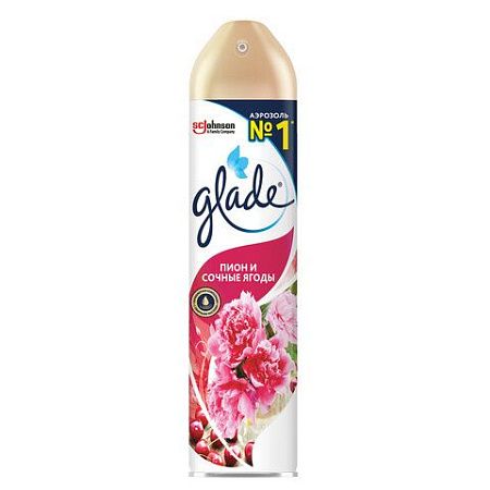 Освежитель воздуха аэрозольный 300 мл GLADE "Пион и сочные ягоды", 692365 