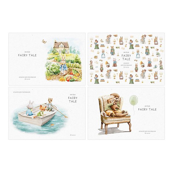 Альбом для рисования 32л., А4, на скрепке BG "Fairy tale"