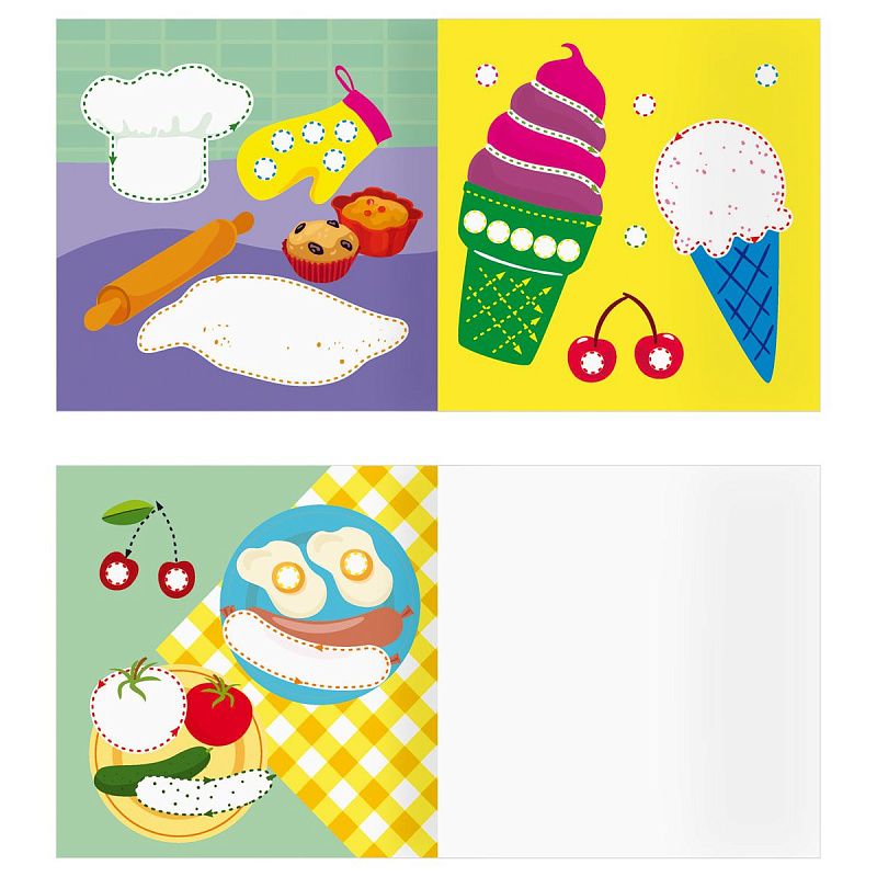 Раскраска 190*190мм ТРИ СОВЫ "Рисуем пальчиками. Выпуск №1", 8стр., цветной фон