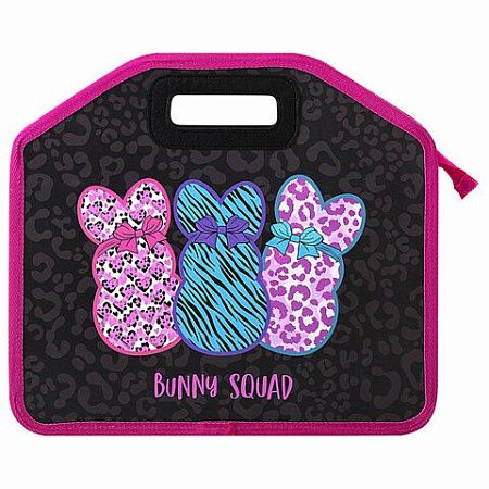 Папка-сумка ЮНЛАНДИЯ, 1 отделение, фетровые ручки, 34х30х11 см, Bunny squad, 272205 