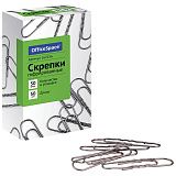 Скрепки 50мм, OfficeSpace, 50шт., гофрированные, карт. упаковка
