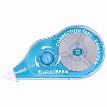 Корректирующая лента BRAUBERG MAXI PLUS, 5 мм х 25 м, механизм перемотки, корпус голубой, блистер, 272500 Корректирующая лента BRAUBERG MAXI PLUS, 5 мм х 25 м, механизм перемотки, корпус голубой, блистер, 272500
