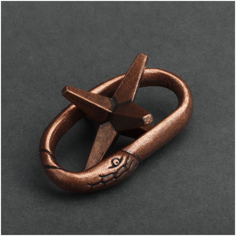 Головоломка металлическая большая ТРИ СОВЫ "Звезда", 2 уровень сложности 