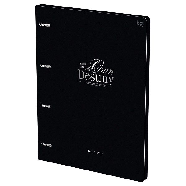 Тетрадь на кольцах А4, 120л., BG "Don't stop", картон, матовая ламинация, тиснение фольгой