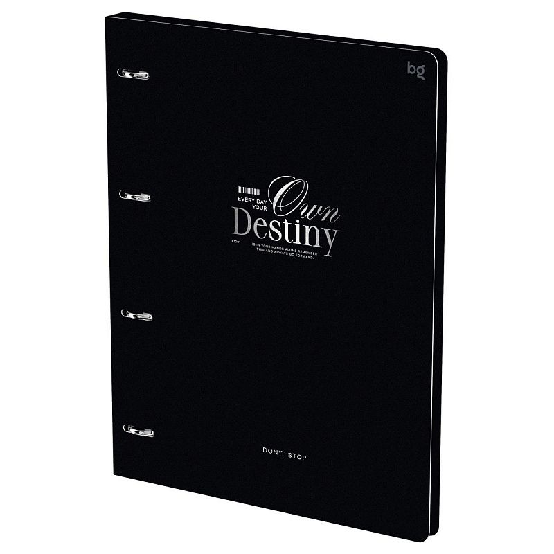 Тетрадь на кольцах А4, 120л., BG "Don't stop", картон, матовая ламинация, тиснение фольгой
