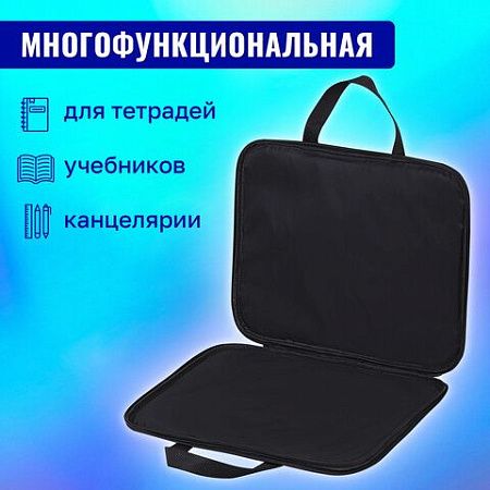 Папка на молнии с ручками BRAUBERG А4, 1 отделение, полиэстер, 20 мм, "Checkered", 272173 
