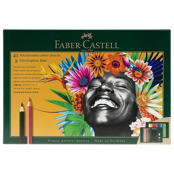 Набор художественных изделий Faber-Castell "Polychromos & Pitt Graphite Matt ", 50 предметов,  студийная коробка