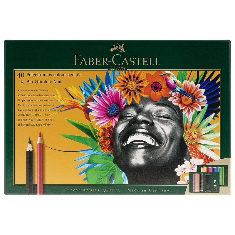 Набор художественных изделий Faber-Castell "Polychromos & Pitt Graphite Matt ", 50 предметов,  студийная коробка