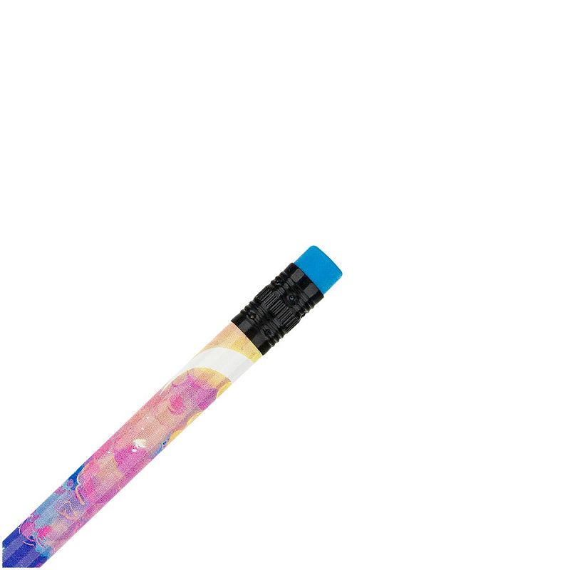 Карандаш ч/г MESHU "Girls and music", HB, заточен., с печатью, с ластиком, ассорти, туба 