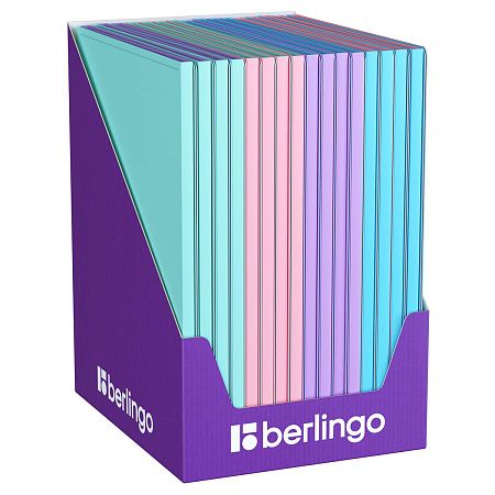 Папка с 10 вкладышами Berlingo "Haze", 9мм, 600мкм, с внутр. карманом, софт-тач, ассорти 