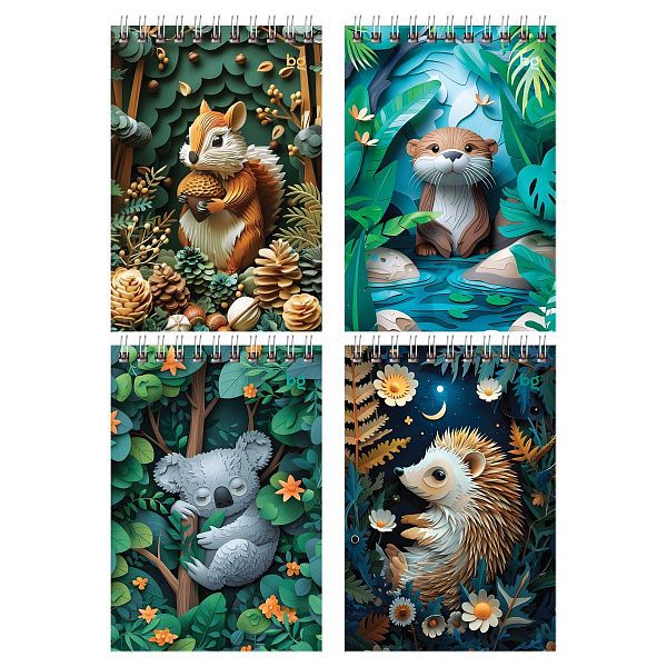 Блокнот А6 40л. на гребне BG "Paper art"