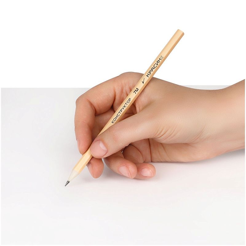 Карандаш ч/г Красин "Конструктор" 7М (7B) шестигран., заточен. 