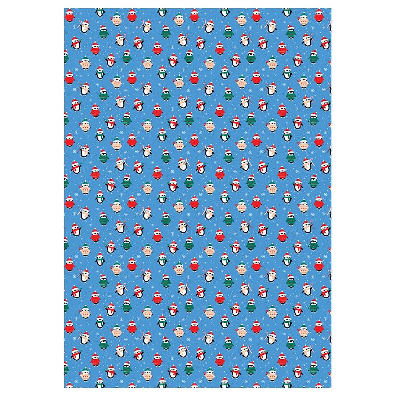 Упаковочная бумага глянц. 70*100см, MESHU "Marry Christmas", 80 г/м2, ассорти, 4 дизайна