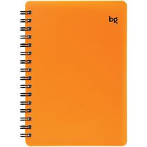 Записная книжка А6 60л. на гребне BG "Neon", оранжевая пластиковая обложка, тиснение фольгой