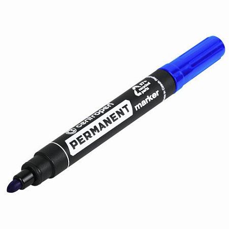 Маркер перманентный CENTROPEN 8566, СИНИЙ, круглый наконечник, 2,5 мм, 5 8566 0106 