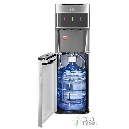 Кулер для воды ECOTRONIC M30-LXE, напольный, НИЖНЯЯ ЗАГРУЗКА, нагрев/охлаждение, 3 крана, серый 7270
