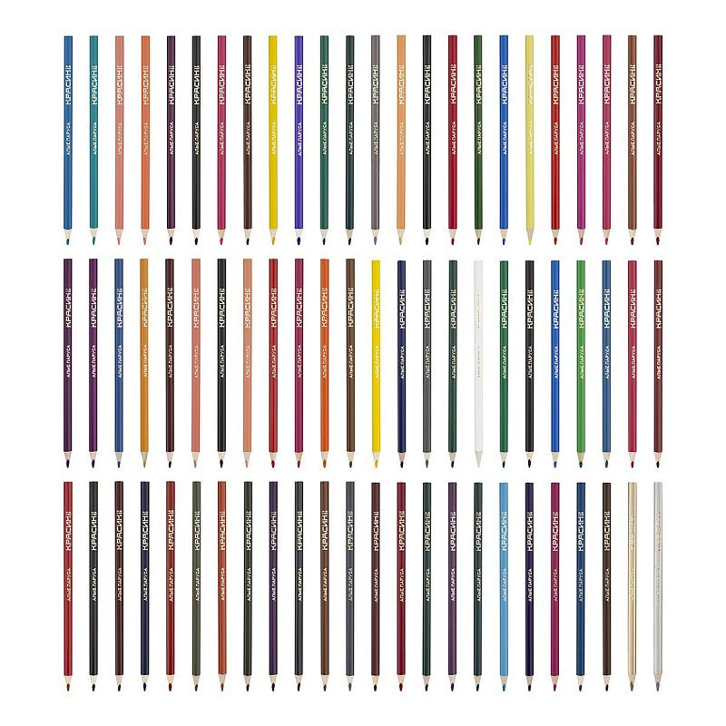 Карандаши цветные Красин "Алые паруса", 72цв., трехгран., заточен., картон, европодвес