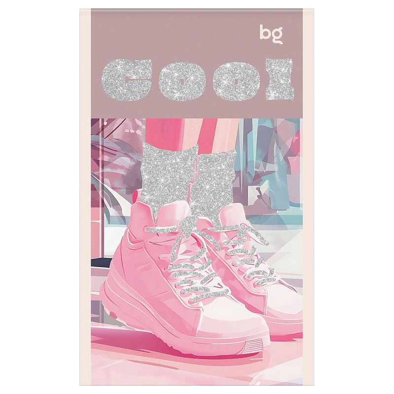 Блокнот А6 32л., на скрепке BG "Блестящий стиль", блестки