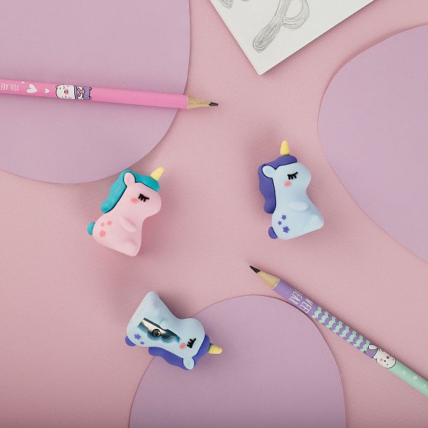 Точилка  MESHU, "Unicorn", 1 отверстие, ассорти