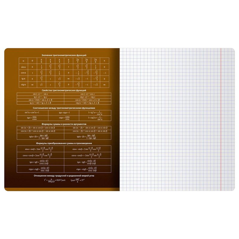 Тетрадь предметная 48л. BG "Темное стекло" - Алгебра, конгрев, твин-лак, 70г/м2