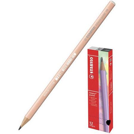 Карандаш чернографитный STABILO, 1 шт., "Schwan Pastel", HB, корпус персиковый, 421/HB-4 
