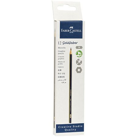 Карандаш ч/г Faber-Castell "Goldfaber 1221" H, заточен. 