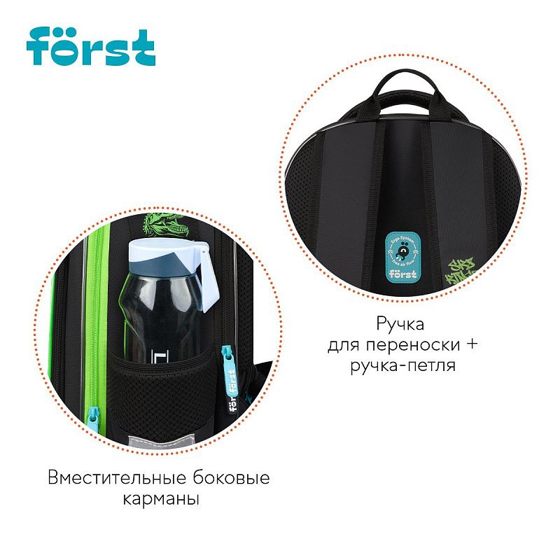 Рюкзак Först F-Cloud "Royal Roar" 37*28,5*16,5см, 3 отделения, 3 кармана, анатомическая спинка 