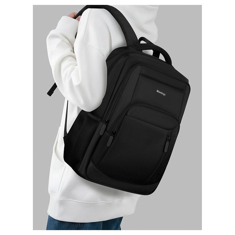 Рюкзак Berlingo City "Compact" 43*30*17см, 2 отделения, 4 кармана, отделение для ноутбука, эргономическая спинка 