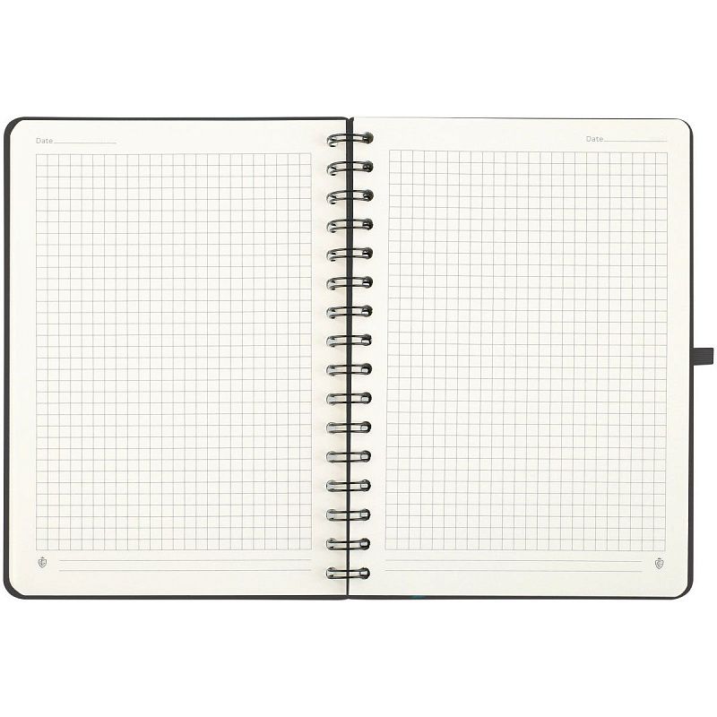 Записная книжка А5 96л., кожзам, на гребне, Greenwich Line "Just start. Black", твердая обложка, тиснение фольгой, с петлей для ручки