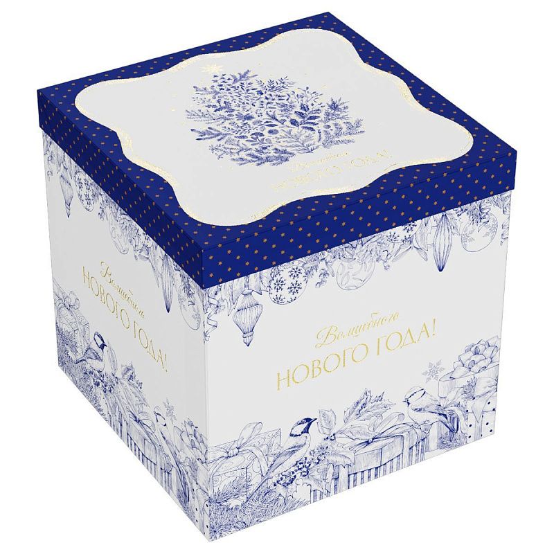 Коробка складная подарочная MESHU "Хрустальные узоры", (28*28*28см), отд фольгой