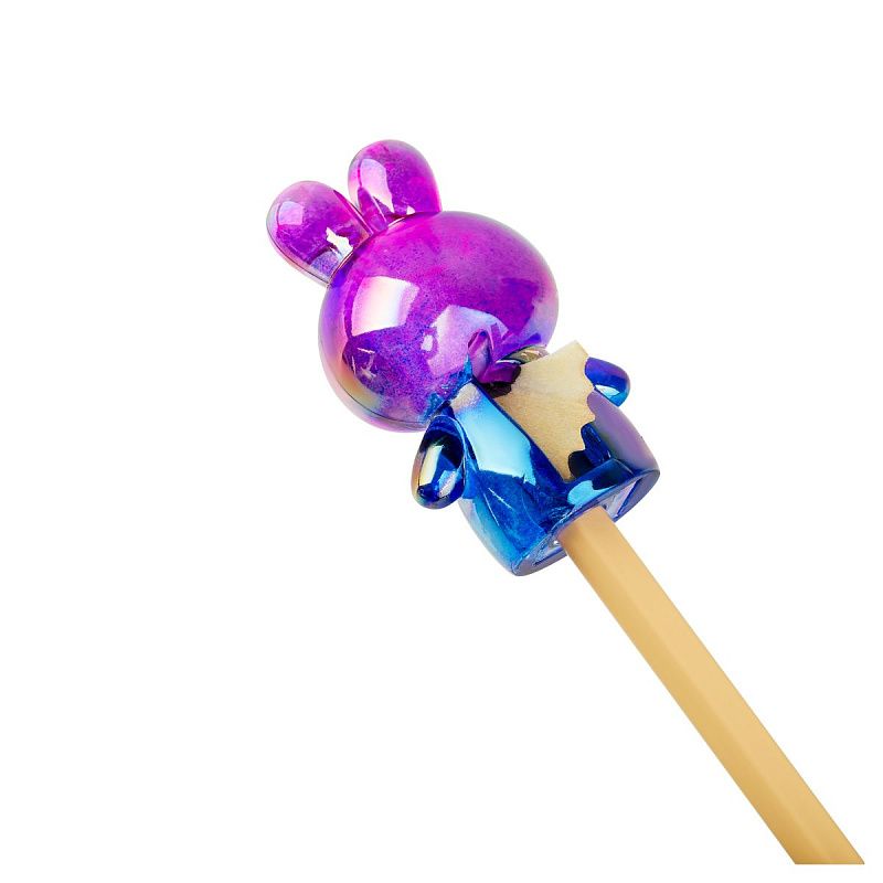 Точилка пластиковая MESHU "Cute rabbit", 1 отверстие, ассорти 