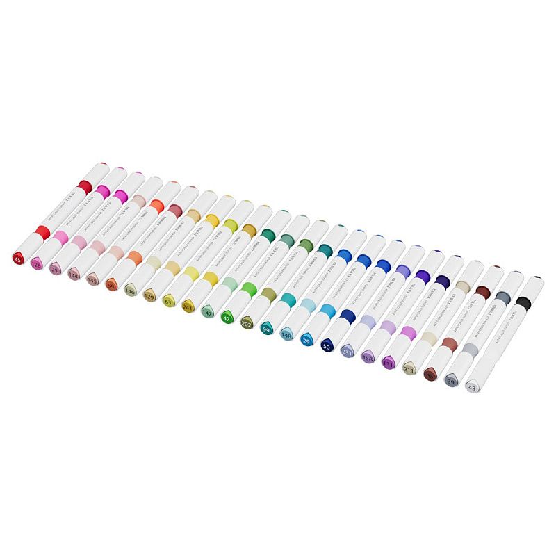 Маркеры акриловые Гамма "Классические", двухцветные, 24шт., 48 цв., пластик.бокс