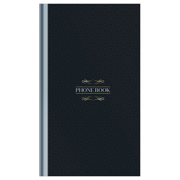 Телефонная книга А5, 80л., 7БЦ, OfficeSpace "Моноколор. Dark", выборочный УФ-лак, с высечкой