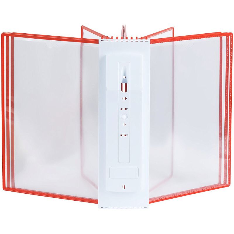 Демосистема настенная OfficeSpace с 10 панелями А4, красная