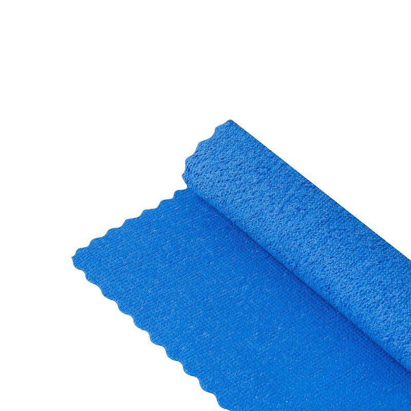 Салфетка для уборки OfficeClean, для сильных загрязнений на стеклах и зеркалах, микрофибра с пропиткой PVA, 30*30см, европодвес, синяя
