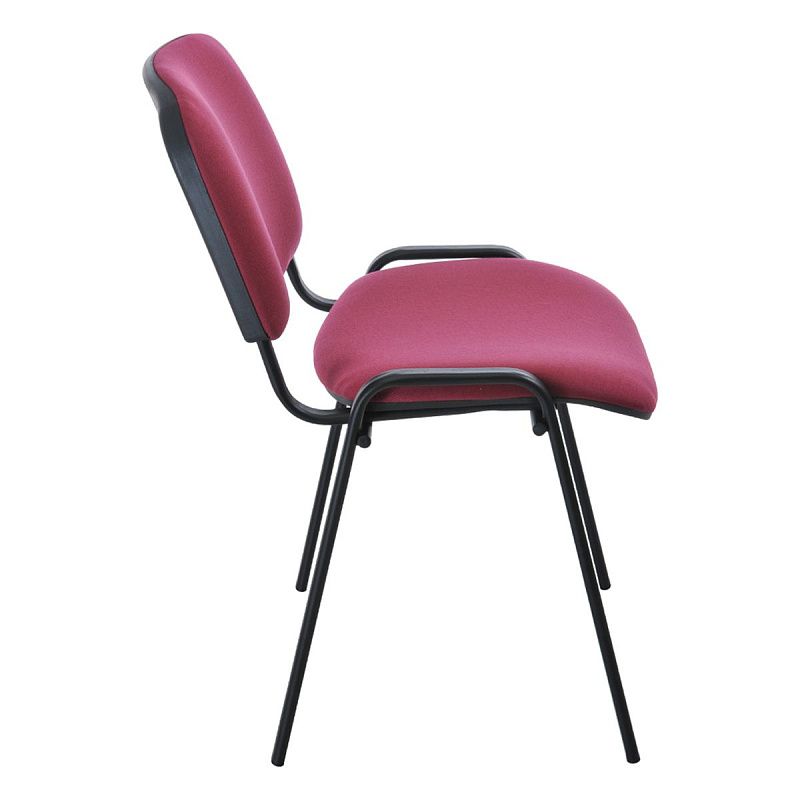Стул Helmi HL-F01 "Изо", каркас черный, обивка ткань бордовая