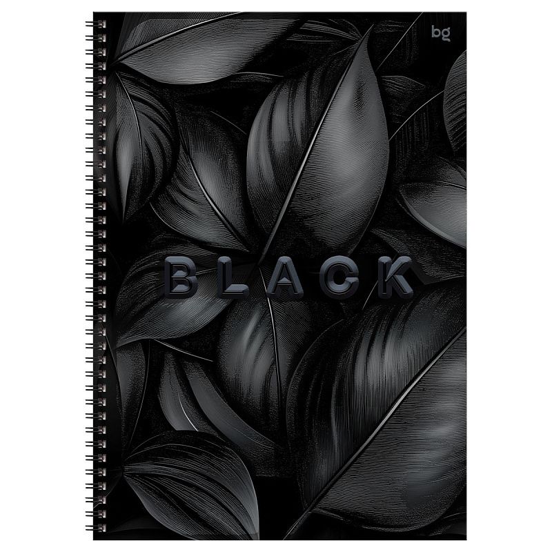 Тетрадь 96л., А4, клетка, на гребне BG "Just black", soft-touch ламинация, выб. лак