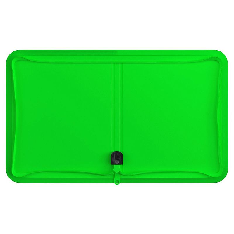 Папка на молнии Berlingo "Your Way" А5+, 600мкм,  зеленый неон 