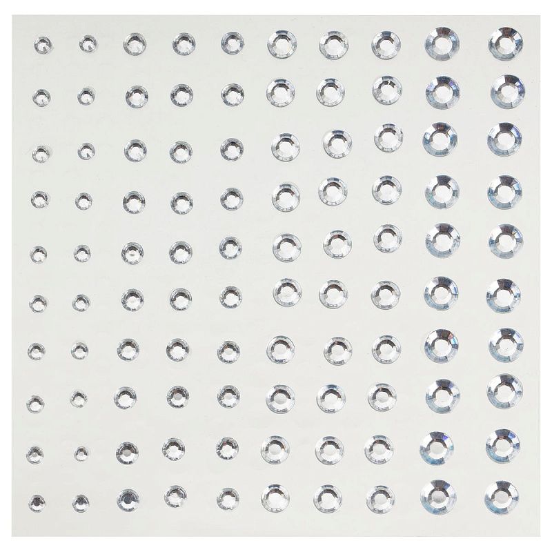 Наклейки акриловые MESHU,"Silver rain", 100 наклеек, инд. уп., европодвес