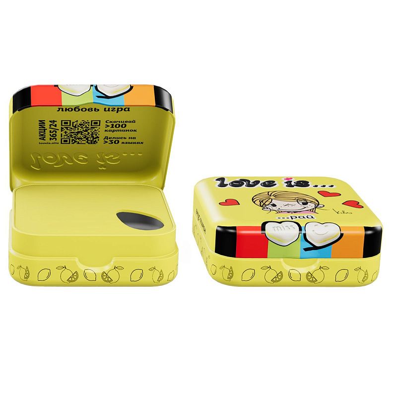 Освежающее драже Love is... в форме сердца, со вкусом морской соли и лимона, 20 г