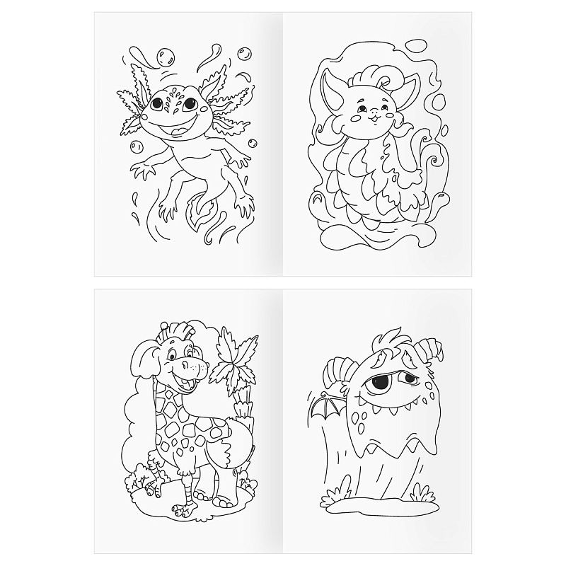 Раскраска А4 ТРИ СОВЫ "Удивительные существа", 16стр.