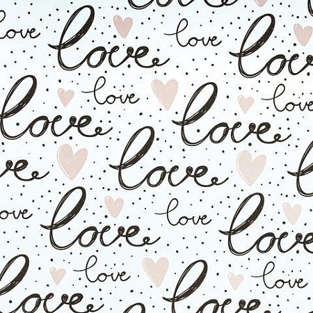 Бумага упаковочная "Love Story", 70x100 см, 10 дизайнов ассорти, ЗОЛОТАЯ СКАЗКА, 591916