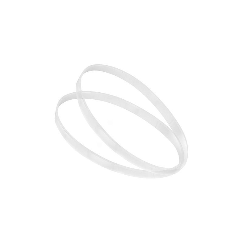 Резинки для волос MESHU, прозрачные, 300шт., диаметр 2см, европодвес