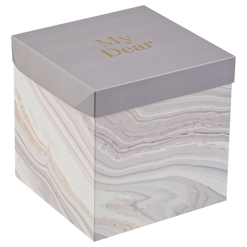 Коробка складная подарочная MESHU "Marble", (20*20*20см), отд фольгой