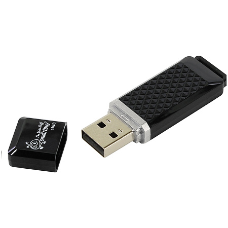 Память Smart Buy "Quartz"  16GB, USB 2.0 Flash Drive, черный