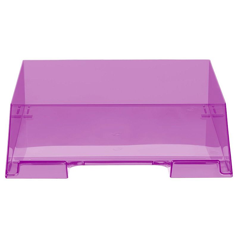 Лоток для бумаг горизонтальный СТАММ "Фаворит", тонированный фиолетовый