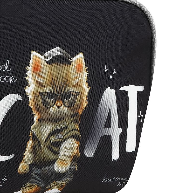 Ранец ArtSpace Junior "Cat on black" 37*28*21см, 1 отделение, 3 кармана, анатомическая спинка 