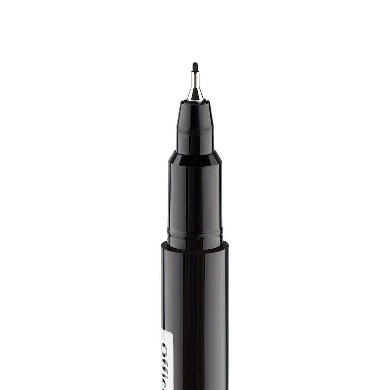 Маркер перманентный OfficeSpace черный, тонкий металл. наконечник, 0,5мм 