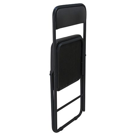 Стул Helmi HL-F06 "Golf", складной, каркас металл черный, экокожа, черный BOX1